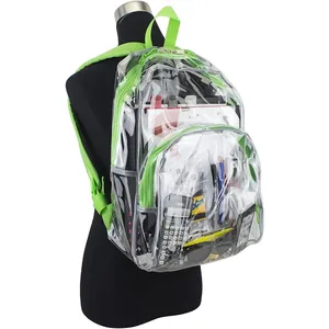 Wholesale Custom Logo Waterproof Small PVC Backpack Bookbags Clear Kids School Bag Backpack
