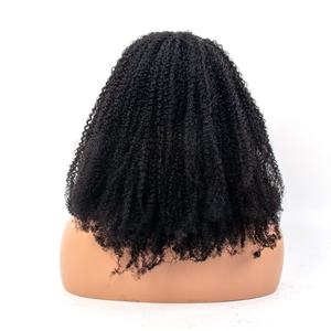 Perruques de Cheveux Humains Bouclés <span class=keywords><strong>Kinky</strong></span> 4B4C en U pour Femmes Noires, Perruque Brésilienne Afro Bouclée en V Cheveux Humains Densité 150% Vente en Gros - Product Image 4