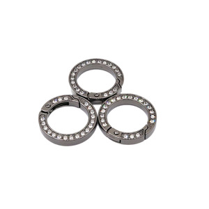 Boucle de bracelet ouverte ronde en argent plaqué 925 avec spirale incrustée de diamants pour la fabrication de bijoux - Product Image 4