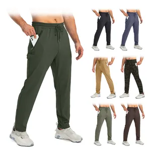 Pantaloni da Golf in felpa da uomo pantaloni da Jogging in tessuto leggero e traspirante ad asciugatura rapida con 3 tasche