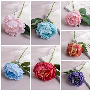 Fleur artificielle Nika Peony à tige unique rose bleu violet pour mariage et décoration intérieure - Product Image 3