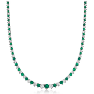 Collar de cadena de tenis personalizado para mujer, joyería con piedra de nacimiento, zafiro, Esmeralda, peridoto rosa, rubí, diamante, Tenis - Product Image 3