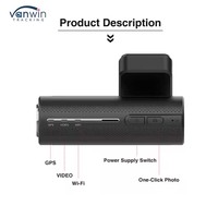 4K Dash Cam Enregistreur Vidéo Avant et Arrière Double Objectif GPS Wifi Voiture DVR Haute G-Sensor Portable