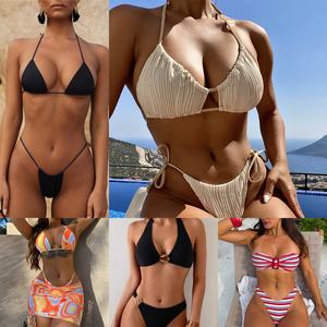 Bikinis Transparentes de Doble Cara en Oferta, Bikini Sexy para Mujer, Traje de Baño de <span class=keywords><strong>Talla</strong></span> <span class=keywords><strong>Grande</strong></span>, Bikini Personalizado - Product Image 2