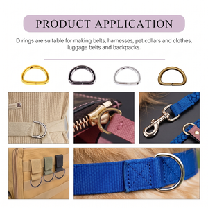 Argola D de Latão/Metal de 10mm e 38mm para Alça de Bolsa, Fivela D-Ring de Superfície Lisa para Bolsas, Coleiras de Cães e Peitorais - Product Image 4