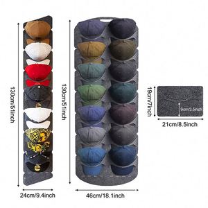 Organizador de Gorras Colgante de Fieltro, Tamaño Personalizado, Organizador de Pared para Gorras de Béisbol - Product Image 2
