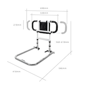 Barandillas de cama para personas mayores, sin necesidad de taladrar, barandillas plegables para pacientes, 690 mm x 546 mm x 418 mm - Product Image 1