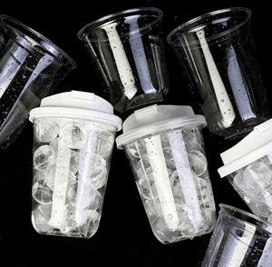 Vasos Desechables de Plástico PET con Logotipo Personalizado, Reutilizables para Té, Cerveza, Jugo, Café, Bebidas Frías, Vasos para Llevar con Tapa para Batidos - Product Image 3