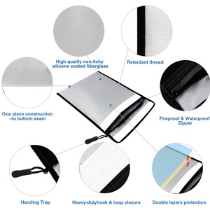 IStapromo Gifts Fireproof and Waterproof Storage Organizer <b>Bags</b> Briefcase fireproof file <b>bag</b> flame retardant fireproof file <b>bag</b> - Product Image 4