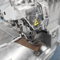Machine à coudre industrielle surjeteuse à grande vitesse S6W-4 à 2 aiguilles, entraînement direct tout-en-un, plateforme plate, nouveau moteur