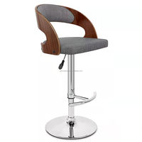 Tabourets de Bar Hauts Nordiques Commerciaux Chrome Argenté Modernes Chaises de Bar d'Intérieur