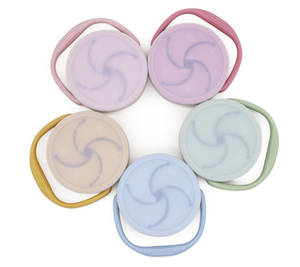Tasse à collation pliable en silicone pour bébé et maman, avec couvercle, design élégant, pour aliments complémentaires, vaisselle pour bébé - Product Image 2