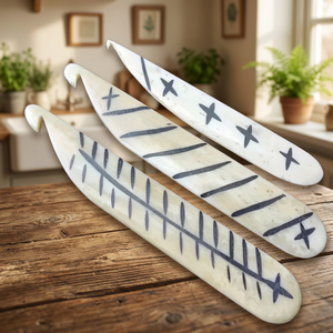 Best Quality Polished Eco-Friendly Buffalo Natural Bone <b>Folder</b> 6 Inch Papercraft Tool for Cutting Paper - Product Image 1