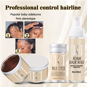 Logo personnalisé sans alcool marque privée Braids <span class=keywords><strong>Locks</strong></span> tisse pommade de coiffure para el cabello bâton de cire pour perruque femmes hommes - Product Image 1