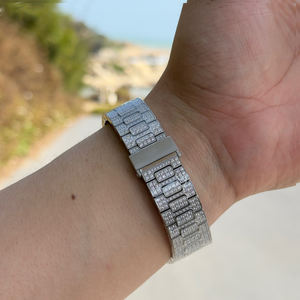 Reloj mecánico de diseñador de lujo 45MM reloj de estilo de cristal de hielo 330 movimiento automático personalizado Moissanite Zircon - Product Image 4