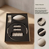 Set Peralatan Yoga & Pilates 6-in-1 Baru: Beban Pergelangan Kaki, Bola Pilates, & Ring Yoga, Perlengkapan Olahraga di Rumah