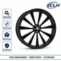 ZCLH LG54 Nouvelle roue arrière de 18 pouces en aluminium forgé sur mesure pour moto, finition anodisée, vente directe d'usine, compatible avec les modèles 2008-2019