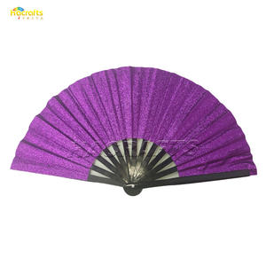 Grand <span class=keywords><strong>Éventail</strong></span> de Stock Suffisant, Promotionnel Argent Pailleté, <span class=keywords><strong>Éventail</strong></span>s <span class=keywords><strong>en</strong></span> <span class=keywords><strong>Tissu</strong></span> Brillant pour Femmes - Product Image 4