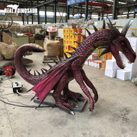 Dragon animatronique avec fumée, statue de dragon en vente chaude