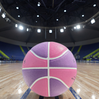 Balles de basket-ball en cuir de couleur taille 7 6 5 durables avec logo personnalisé couverture d'entraînement et de compétition résistant à l'usure pour une utilisation scolaire