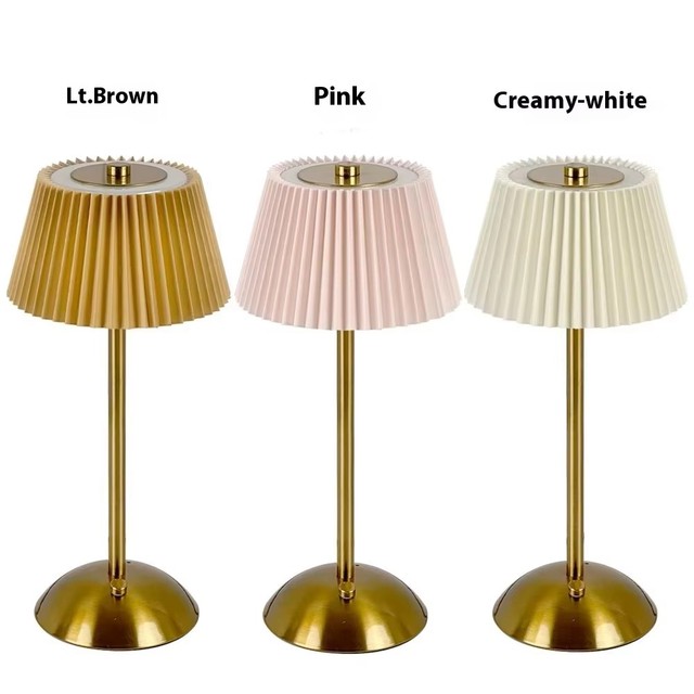 USB Rechargeable Mood Light Minimalist Design Touch Control Fabric Cloth Luxury Cordless LED Table Lamp for Restaurant