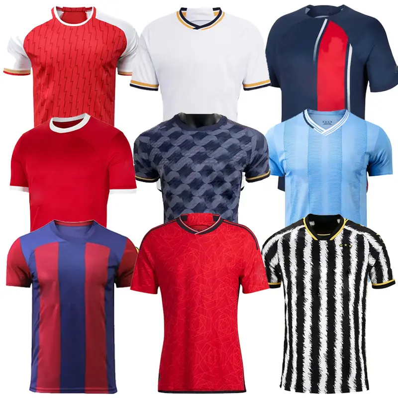 Nieuwe 23 24 Mbappe Wit Voetbalshirt 2023 2024 Thailand Kwaliteit Benzema Club Team Heren Verenigd Voetbal Shirts Uniform