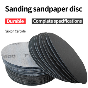 Wet Dry Abrasive <strong>Sanding</strong> <strong>Disc</strong> Black Silicon Carbide Sand <strong>Disc</strong> 6&quot; 150mm <strong>Hook</strong> <strong>and</strong> <strong>Loop</strong> Paper Abrasive <strong>Discs</strong> for Automotive Glass - Product Image 3