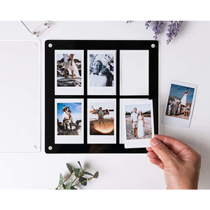 Cadre <span class=keywords><strong>photo</strong></span> collage Happy Frame, cadre <span class=keywords><strong>Polaroid</strong></span> pour photos, cadre acrylique flottant magnétique Instax Mini avec aimant et support - Product Image 2