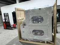 Machine d'emballage pneumatique semi-automatique à film rétractable pour sacs alimentaires, avec tunnel de scellage pour film POF en rouleau adhésif et ruban cylindrique