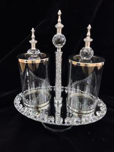 <span class=keywords><strong>Jar</strong></span> אחסון זכוכית יוקרתי ידידותי לסביבה סט עם כפים 2 צנצנות ומגש 250 מ "ל קפה ממתקים ותה-סגנון קלאסי - Product Image 4