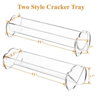 Plateau à crackers en acrylique transparent, présentoir à macarons, support de service pour biscuits et gâteaux, pour tables de desserts, buffets, mariages et fêtes
