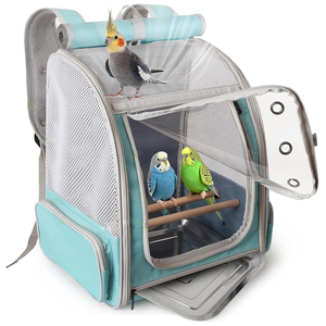 Bird Carriers <b>Backpack</b> with Perch Food Bowl Tray for Parrots Lovebirds <b>Small</b> Animals Outdoor Travel Pet Cage Carriers <b>Backpack</b> - Product Image 1