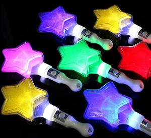 Factory Wholesale LED Party Supplies Customized Short Stick with Logo Plastic Hand Stick for Concert Supporting Props Hot Sell