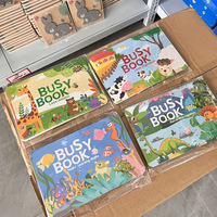 Libro de Actividades Educativas con Temática de Dinosaurios y Animales de Dibujos Animados, Impresión UV, Silencioso, para Aprendizaje Temprano y Cognitivo, Gran Venta