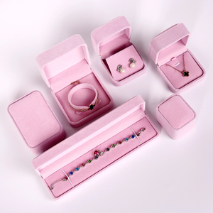 Jewelry Box Jewellery Custom Jewelry Box Black Gift Packaging Necklace Purple Earring Bangle Organizer Ring Box Pink Velvet Jewellery Boxes