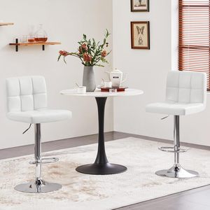 Modern Design Swivel <strong>Bar</strong> <strong>Stools</strong> Adjustable Height Metal Frame Synthetic <strong>Leather</strong> for Home Kitchen Dining Living Room Hotel Use - Product Image 5