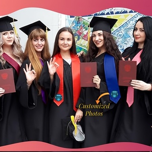 Estola de Graduación Clase de 2026, Banda de Satén Blanca para Niños, Honor Escolar, Inauguración Académica, 72 Pulgadas - Product Image 5