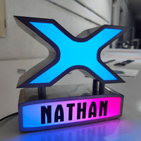 Enseigne de magasin LED personnalisée, lettres lumineuses RGB, enseigne de magasin mobile, panneau lumineux pour devanture de magasin, lettres LED extérieures, conception de panneau avec nom de magasin