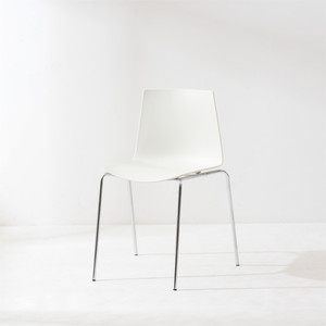 Silla de Comedor Metálica Moderna Nórdica, Apilable, sin Brazos, Blanca, para <span class=keywords><strong>Cocina</strong></span>, Cafetería, Conferencias, Negociaciones y Discusiones, Venta al Por Mayor de Fábrica - Product Image 6