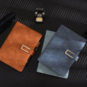 Promotional <b>Personalised</b> Leather <b>Notebook</b> <b>A4</b> A5 Custom Hardcover Logo Printing Magnetic Buckle <b>Notebook</b> for Business - Product Image 3