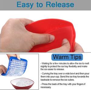 <span class=keywords><strong>Bac</strong></span> à glaçons en silicone miniature durable avec 160 petits moules pour un démoulage facile des glaçons concassés - Product Image 6