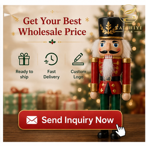 Classic Handmade Wooden Christmas Nutcracker 12Inch Colorful Golden <strong>King</strong> <strong>Xmas</strong> Decoration Wholesale Gift Supply - Product Image 6