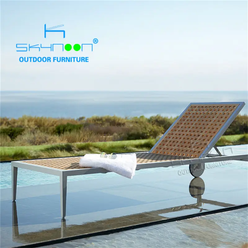 Chaise longue d'extérieur Offre Spéciale avec lit de plage personnalisé en aluminium(63008)