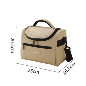 Black Insulated Cooler Bag With Zipper Closure And Adjustable Strap Portable Picnic Cooler All Seasons Use - Product Image 6