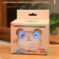 Jouet de bureau intelligent en peluche AI Chat, avec sortie vocale et contrôle par téléphone portable, en fibre de polyester, pour le dialogue transfrontalier