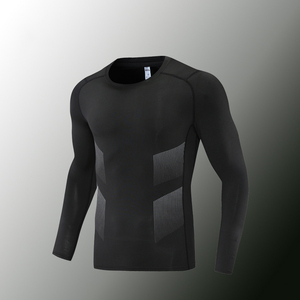 Men's Summer Lightweight Sportswear High Stretch Breathable Long Sleeve T-Shirt &amp; Quick Dry Fitness Tights for Sports Training - Product Image 5