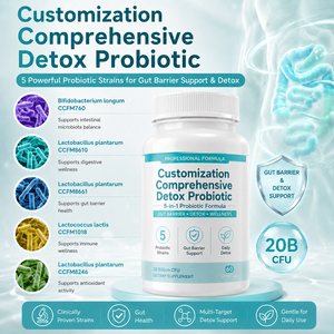 Poudre de prémélange probiotique détoxifiant pour la barrière intestinale OEM ODM, formule multi-souches avec souches cliniquement prouvées <span class=keywords><strong>et</strong></span> encapsulée en 5 couches - Product Image 1