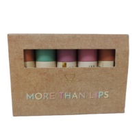 Impression personnalisée biodégradable push twist up rouge à lèvres déodorant bâton carton brun kraft papier tube emballage conteneur