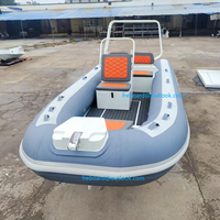Bateau pneumatique de pêche en aluminium à double coque en V de 4,8 m (16 pieds) avec coque en PVC/Hypalon/Orca de 1,2 mm pour yacht sportif, vente de bateaux à rames