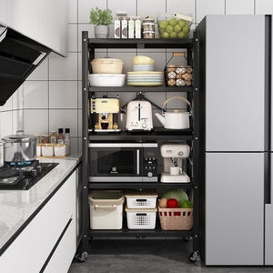 Bán buôn sản phẩm mới công suất lớn nhà bếp giá kệ trắng và đen sắt kim loại phòng tắm kệ lưu trữ - Product Image 4